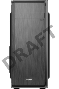 Корпус Digma DC-ATX100-U2 черный без БП ATX 2xUSB2.0 audio