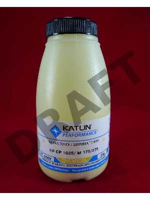 Тонер HP CP 1025/M 175/275 Yellow, химический (фл.25г.) Katun фас. Россия