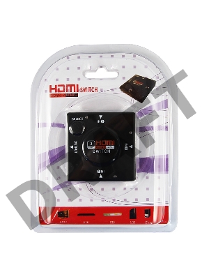 Переключатель гнездо HDMI на 3 гнезда HDMI, без питания, пластик  REXANT