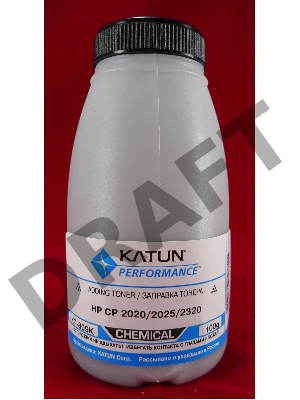 Тонер HP CP2020/2025/CM2320 Black, химический (фл.100г.) Katun фас. России
