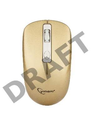 Мышь беспров. Gembird MUSW-400-G, золотой, 3кн.+колесо-кнопка, 2.4ГГц, 1600 dpi