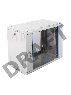 Шкаф телеком. настенный разборный 9U (600х350) дверь стекло (ШРН-Э-9.350) (1 коробка)