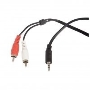 Кабель аудио Ningbo 2хRCA (m)/Jack 3.5 (m) 1.5м. черный (JAAC010-1.5)      