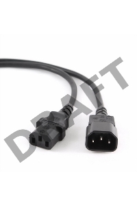 Кабель питания сист.блок-монитор Gembird 1.8м, VDE(0.75мм), черный, с зазем., пакет PC-189-VDE