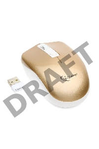 Мышь беспров. Gembird MUSW-400-G, золотой, 3кн.+колесо-кнопка, 2.4ГГц, 1600 dpi
