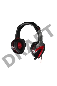 Наушники A4Tech G501, черно-красные  {Наушники с микрофоном, 2.2м}