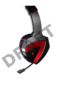 Наушники A4Tech G501, черно-красные  {Наушники с микрофоном, 2.2м}