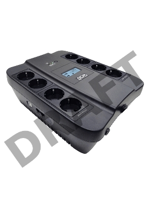 Источник бесперебойного питания Powercom SPIDER, Интерактивная, 900 ВА / 540 Вт, Tower, Schuko, LCD, Serial+USB, USB