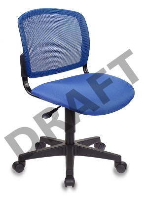 Кресло Бюрократ CH-296/BL/15-10 спинка сетка синий сиденье темно-синий 15-10