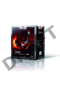 Наушники A4Tech G501, черно-красные  {Наушники с микрофоном, 2.2м}