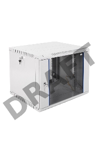 Шкаф настенный ЦМО ШРН-Э-9.500 9U 600x520мм пер.дв.стекл несъемные бок.пан. серый