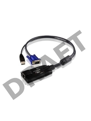 Модуль удлинителя VGA+K/M USB  ATEN (KA7570-AX) 40 метр., 1xUTP Cat5e, для подкл. комп. к перекл. KH15xxA/KH15xxAi/KL15xxA/KL15xxAi/KH25xxA, макс.разр