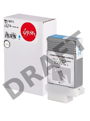 Струйный картридж Sakura 6706B001 ( PFI-107 C) для Canon, голубой, 130 мл.