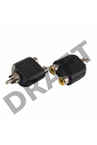 Переходник аудио (штекер RCA - 2 гнезда RCA), (1шт.)  REXANT