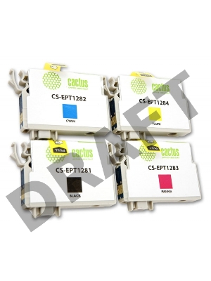 Картридж струйный Cactus CS-EPT1285 многоцветный для Epson Stylus S225; Office BX305 Комплект из чет