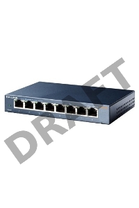 Коммутатор TP-Link SMB TL-SG108 8-port Desktop Gigabit Switch, 8 10/100/1000M RJ45 ports,metal case
