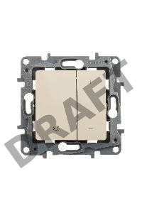 Светорегулятор нажимной 400Вт, сл. кость ETIKA Светорегулятор нажимной 400Вт, сл. кость