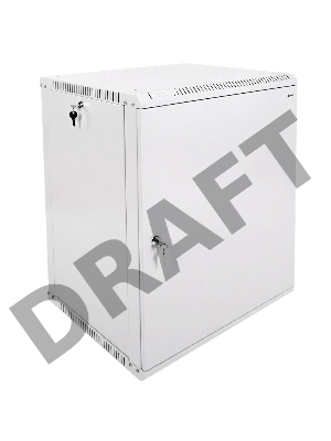 Шкаф настенный ЦМО ШРН-Э-12.500.1 12U 600x520мм пер.дв.стал.лист несъемные бок.пан. серый