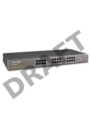 Сетевой коммутатор  TP-Link SMB  TL-SG1024 Коммутатор 24LAN 10/100/1000Mb/s Unmanagersd Gigabit Rackmount Switch