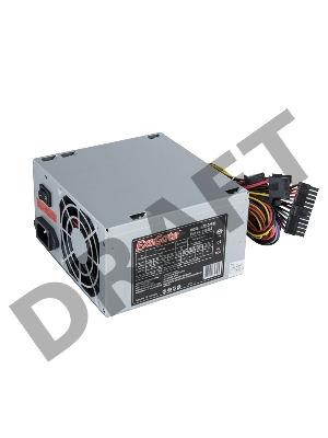 Блок питания Exegate EX219457RUS-S CP500, ATX, SC, 8cm fan, 24p+4p, 3*SATA, 2*IDE, FDD + кабель 220V с защитой от выдергивания