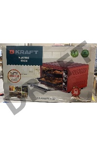 (Поврежденная упаковка, имеет повреждения, на внешней стороне дна, вмятина. На функционал не влияет) Мини-печь KRAFT KF-MO3804KR красный