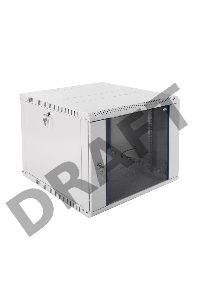 Шкаф настенный ЦМО ШРН-Э-9.650 9U 600x650мм пер.дв.стекл несъемные бок.пан. серый