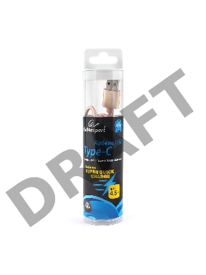 Кабель USB 2.0 Cablexpert CC-U-USBC01Gd-1.8M, AM/TypeC, серия Ultra, длина 1.8м, золотой, блистер