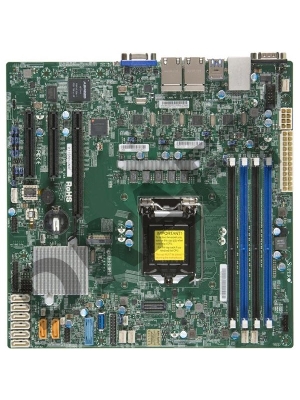 Материнская плата Supermicro MBD-X11SSH-LN4F-O, Soc-1151 iC236 mATX 4xDDR4 8xSATA3 SATA RAID i210AT 4xGgbEth Ret