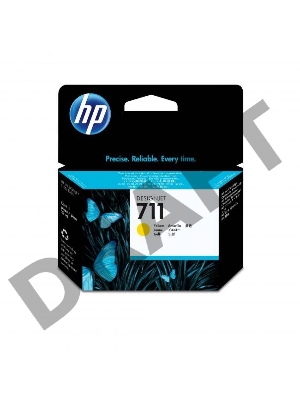 Картридж струйный HP №711 CZ132A желтый для HP DJ T120/T520 (29мл)