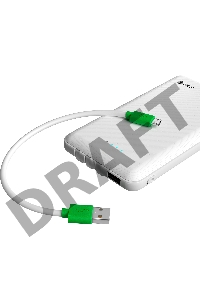 Кабель GCR QC 0.15m MicroUSB, быстрая зарядка, белый TPE, зеленые коннекторы, 28/22 AWG, GCR-53285