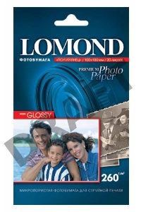 Фотобумага Lomond 1103302 10x15/260г/м2/20л./белый полуглянцевое для струйной печати