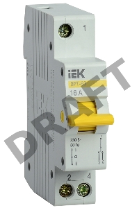 Выключатель-разъединитель трехпозиционный 1п ВРТ-63 16А ИЭК MPR10-1-016