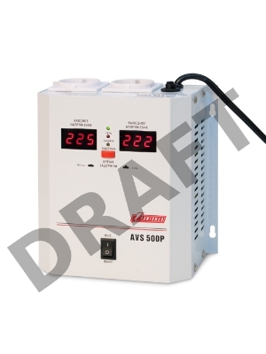 Стабилизатор напряжения Powerman  AVS-500P (220В±8% 500ВА,5А,КПД 98%, циф. индикация вх./вых.)