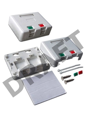 Розетка Lanmaster Mosaic NM-EL45X45-WH (упак.:1шт) 1м белый