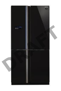 Холодильник Sharp SJ-FS97VBK черное стекло (трехкамерный)