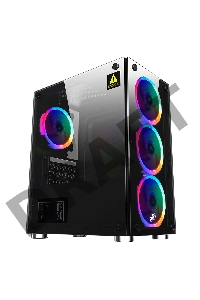 Корпус 1STPLAYER FIREBASE X2 / mATX, tempered glass side panels / 4x 120mm LED fans inc. / X2-4R1