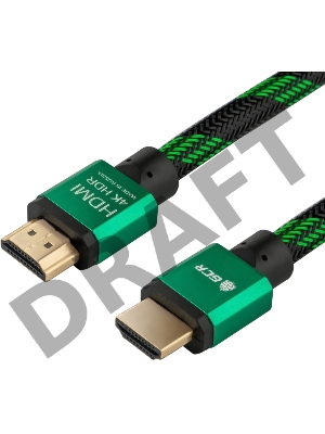 Greenconnect Кабель 3.0m HDMI версия 2.0, HDR 4:2:2, Ultra HD, 4K 60 fps 60Hz/5K*30Hz, 3D, AUDIO, 18.0 Гбит/с, 28/28 AWG, OD7.3mm, тройной экран, BICOLOR нейлон, AL корпус зеленый, GCR-51487 Greenconnect Кабель 3.0m HDMI версия 2.0, HDR 4:2:2, Ultra HD, 4