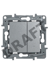 Светорегулятор нажимной 400Вт, алюминий ETIKA Светорегулятор нажимной 400Вт, алюминий