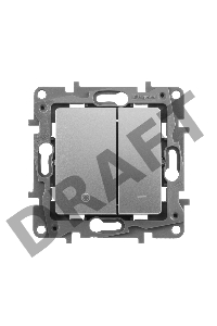 Светорегулятор нажимной 400Вт, алюминий ETIKA Светорегулятор нажимной 400Вт, алюминий