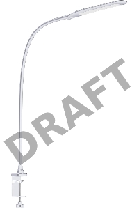 Светильник Lucia Fleksa PRO (L575) настольный на струбцине белый 9Вт