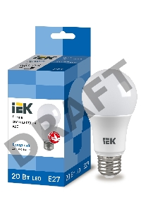 Лампа светодиодная ECO A60 20Вт грушевидная 230В 6500К E27 ИЭК LLE-A60-20-230-65-E27