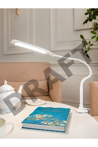 Светильник Lucia Fleksa PRO (L575) настольный на струбцине белый 9Вт
