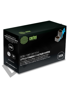 Тонер Картридж Cactus CS-CE255X-MPS черный (15000стр.) для HP LJ P3015