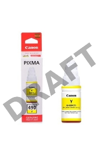 Чернила Canon GI-490Y 0666C001 желтый для Canon Pixma G1400/2400/3400 (70мл)