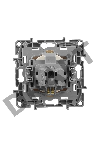 Розетка 2К+З, на винтах, защ. шт., сл. кость ETIKA 