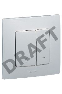 Светорегулятор нажимной 400Вт, алюминий ETIKA Светорегулятор нажимной 400Вт, алюминий