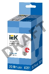 Лампа светодиодная ECO A60 20Вт грушевидная 230В 6500К E27 ИЭК LLE-A60-20-230-65-E27