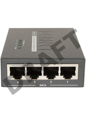 HPOE-460 управляемый хаб  PoE инжекторов 4-Port 802.3at 30W High Power over Ethernet Injector Hub - 120W External Power Adapter