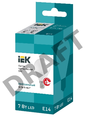 Лампа Iek LLE-G45-7-230-40-E14 светодиодная ECO G45 шар 7Вт 230В 4000К E14 IEK