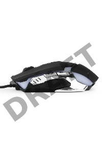Мышь игровая Gembird MG-530, USB, 5кнопок+колесо-кнопка+кнопка огонь, 3200DPI, подсветка, 1000 Гц, программное обеспечение для создания макросов